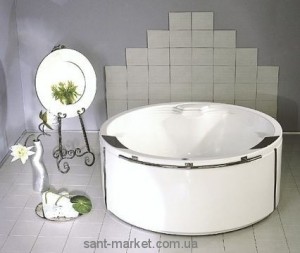 Ванна акриловая круглая PoolSpa коллекция Atlantyda 160х160х69 PWR6N10ZS000000 + рама