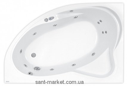 Ванна гідромасажна акрилова PoolSpa Europa 170х115 L ліва система Economy 1 білий PHAD210SO1C0000