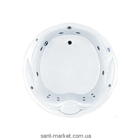 Ванна з гідро і аеромасажем PoolSpa Atlantyda 160х160х69 PHRD310SO2C0364 Economy 2 Mambo
