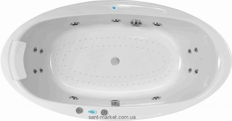 Ванна гідромасажна акрилова овальна PoolSpa Aura 204х103х58 PHRVO10SO1C000 Economy 1