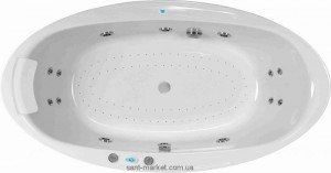 Ванна гідромасажна акрилова овальна PoolSpa Aura 204х103х58 PHRVO10SO1C000 Economy 1
