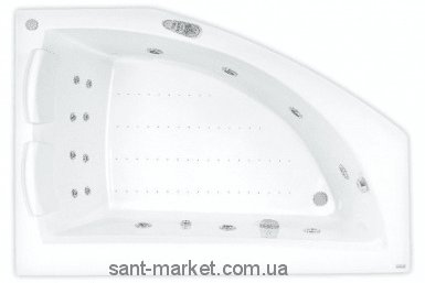 Ванна с гидро и аэромассажем PoolSpa Aquamarina 175х120х69 PHAJ710KEHC1824 Effects Navi  Rumba