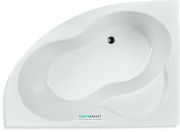 Ванна акриловая угловая PoolSpa коллекция Mistral 150х105 L левая с рамой белый PWA3Z10ZS000000 