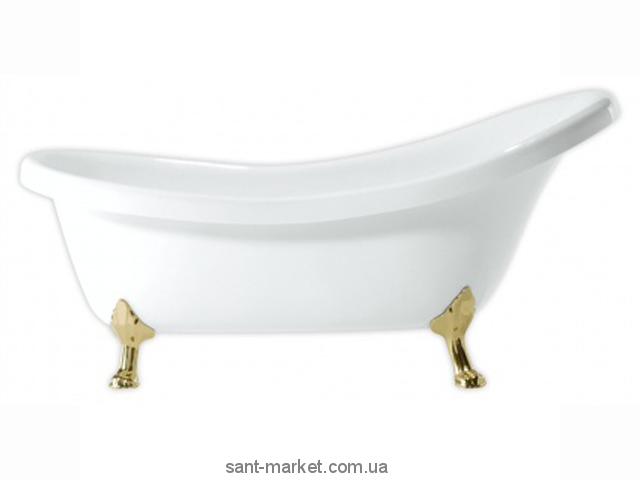 Ванна акрилова овальна PoolSpa Nostalgy 174х82х80 PWKPA10ZNPZ0902 + левові лапи (золото)