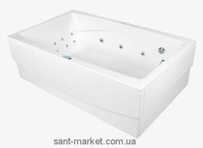 Ванна з гідро і аеромасажем PoolSpa Fantasy 185х115х61 PHP1H10KTTC1819 Titanium Rumba