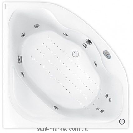 Ванна с гидро и аэромассажем PoolSpa Klio Sym 140х140х63 PHS3610BG2C0824 система BG2 plus