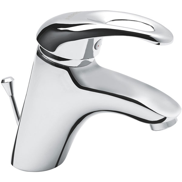 Змішувач для раковини одноважеля з донним клапаном Ferro колекція Milano хром BRM2