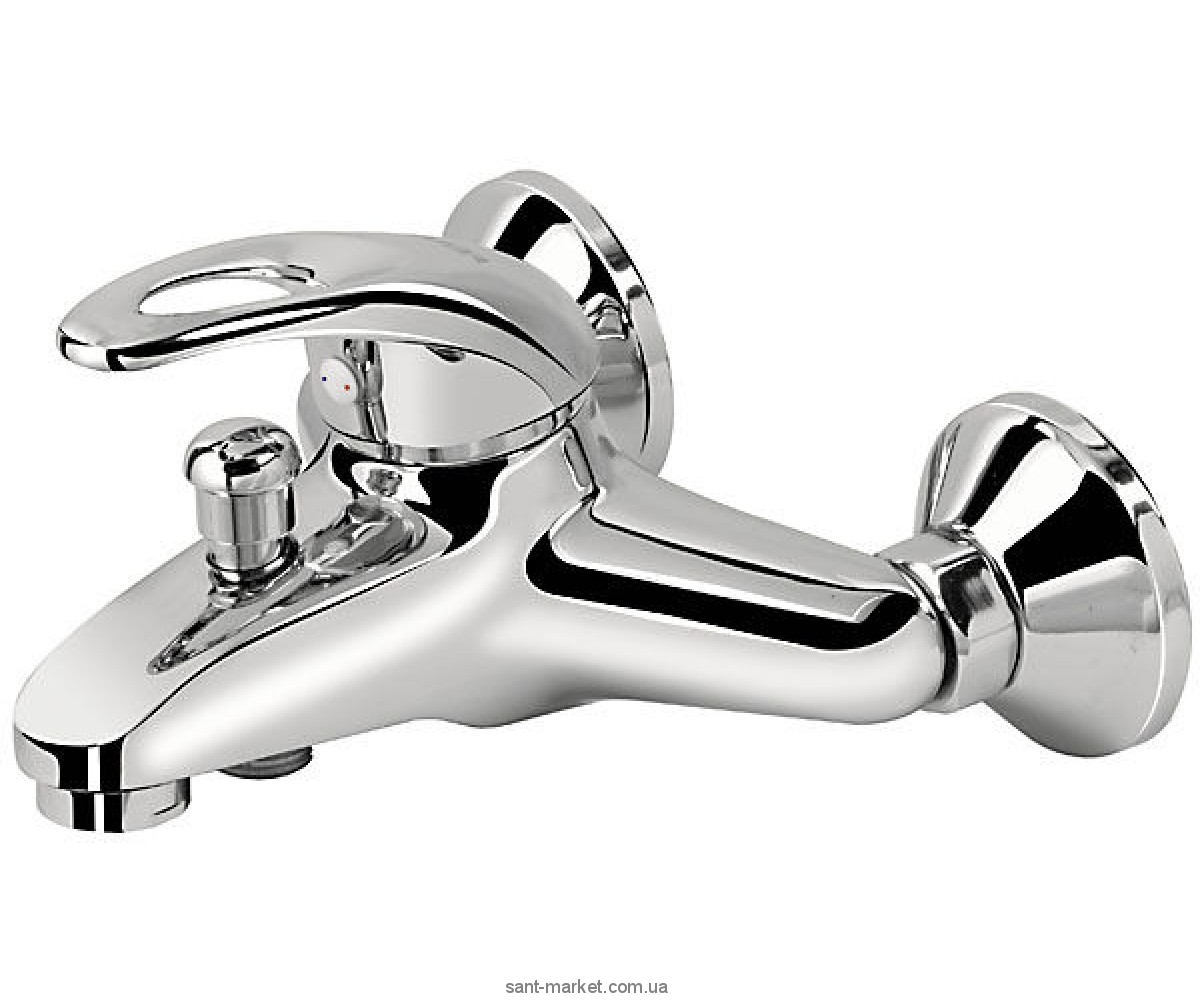 Смеситель однорычажный для ванны с коротким изливом Ferro коллекция Milano хром BRM1