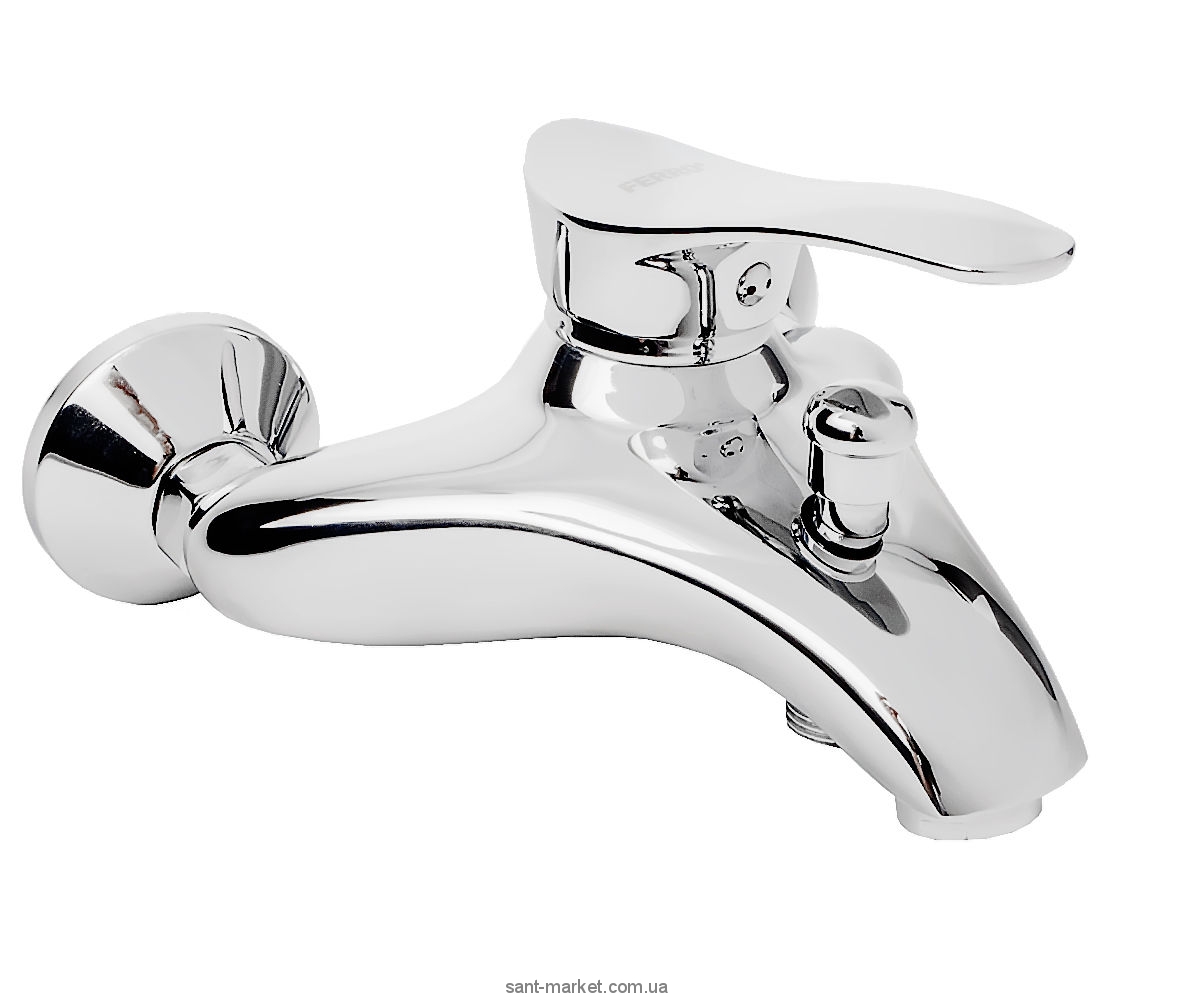 Смеситель однорычажный для ванны с коротким изливом Ferro коллекция Padwa хром BTP1