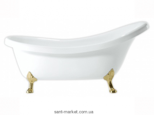 Ванна акриловая овальная PoolSpa Nostalgy 174х82х80 PWKPA10ZNPZ0902 + львиные лапы (золото)