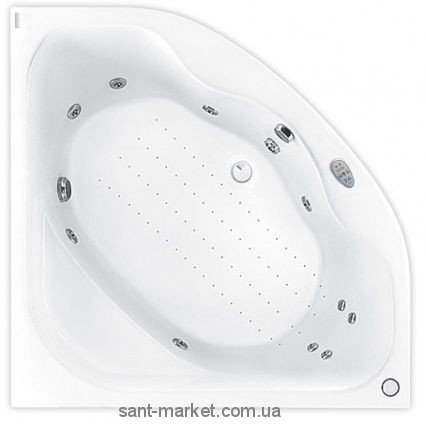 Ванна з гідро і аеромасажем PoolSpa Klio Sym 140х140х63 PHS3610BG2C0824 система BG2 plus