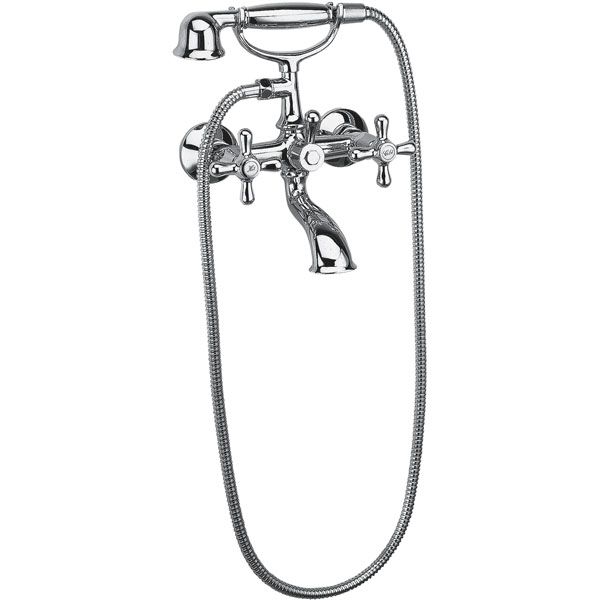 Смеситель двухвентильный для ванны с душем Ferro коллекция Retro New хром XD11