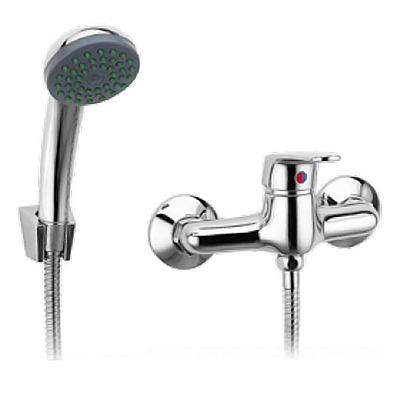 Смеситель для душа настенный однорычажный Ferro коллекция Smile с душевым набором хром BSM77