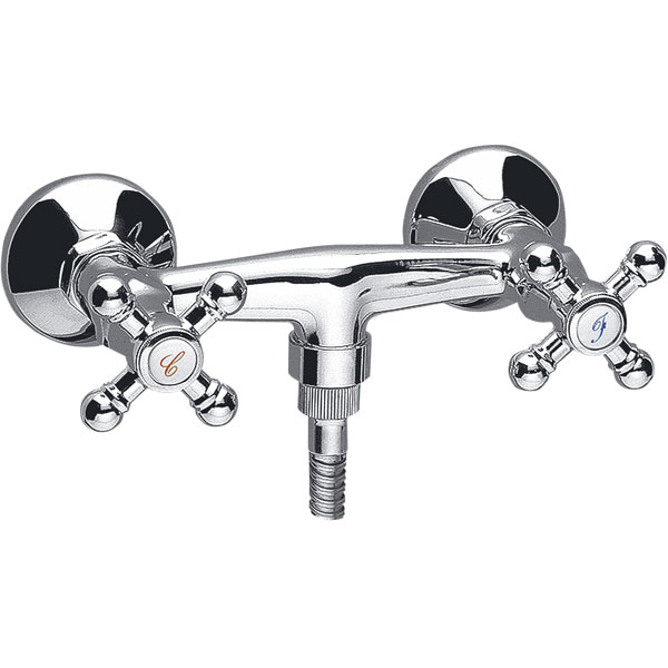 Смеситель для душа настенный двухвентильный Ferro коллекция Retro с душевым набором хром XR77