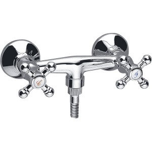 Смеситель для душа настенный двухвентильный Ferro коллекция Retro с душевым набором хром XR77