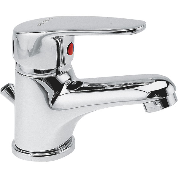 Смеситель для раковины однорычажный с донным клапаном Ferro коллекция Smile хром BSM2