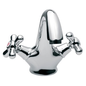 Змішувач для раковини двухвентильний з донним клапаном Ferro колекція Retro New хром XD2