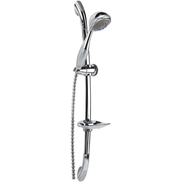 Душовий гарнітур зі штангою Ferro колекція Avo з мильницею хром N53