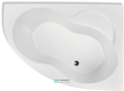 Ванна акриловая угловая PoolSpa коллекция Mistral 170х105 R правая с ножками белый PWA4T10ZN000000