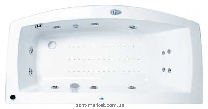 Ванна акриловая прямоугольная PoolSpa коллекция Quarzo 180х190х61 PWPJ410ZS000000