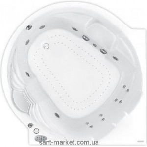 Ванна с гидро и аэромассажем акриловая PoolSpa Roma 208х140х47 PHR4310SO2C0000 Economy 2