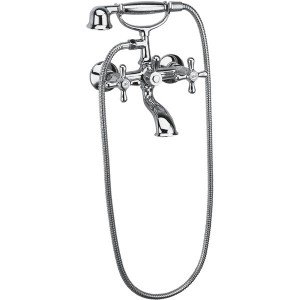 Смеситель двухвентильный для ванны с душем Ferro коллекция Retro New хром XD11