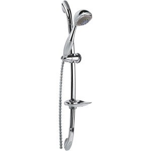 Душевой гарнитур со штангой Ferro коллекция Avo с мыльницей хром N53