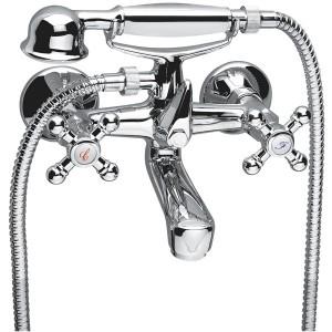 Смеситель двухвентильный для ванны с душем Ferro коллекция Retro хром  XR 11