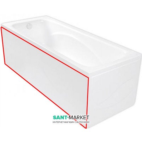 	Панель для ванни PoolSpa Muza XL фронтальна 160 см акрил білий PWOAT10DO000000