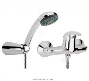 Смеситель для душа настенный однорычажный Ferro коллекция Ancona с душевым набором хром BAN77
