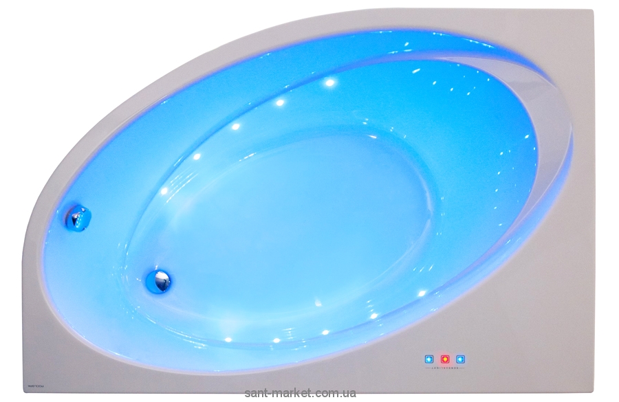 Ванна акриловая угловая PoolSpa коллекция Orbita 140х100х61 L PWA9Q10ZS000000 + ножки