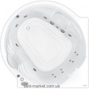 Ванна з гідро і аеромасажем акрилова PoolSpa Roma 208х140х47 PHR4310SO2C0000 Economy 2