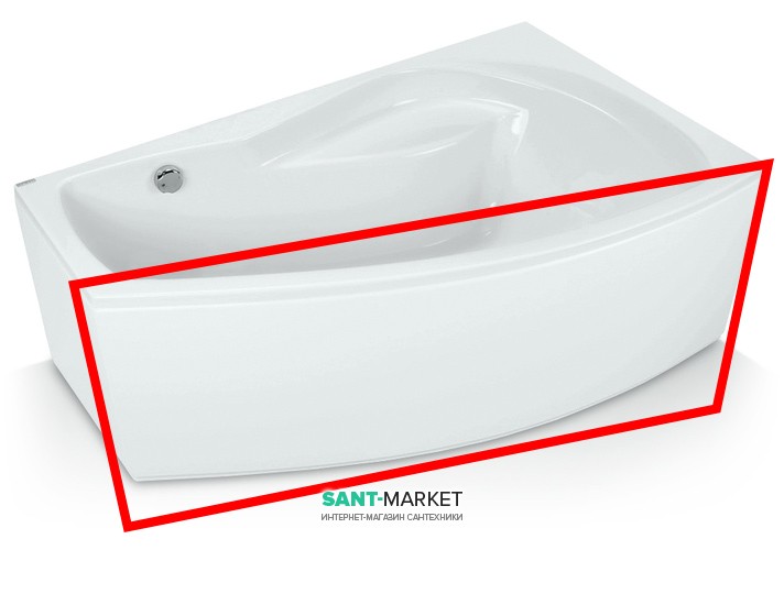 	Панель для ванны PoolSpa Nicole 150х90 фронтальная R правая акрил белый PWONV10OP000000