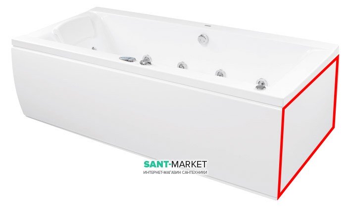 Панель для ванны PoolSpa Windsor бічна 85 см акрил білий PWOCA10KO000000