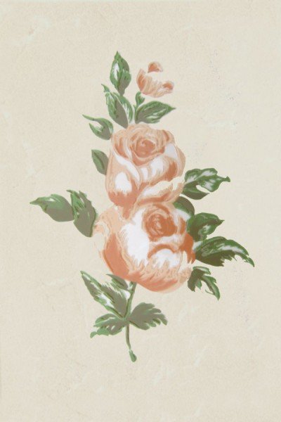 Церсанит Валенсия декор Цветок беж 20x30