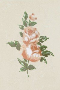 Церсанит Валенсия декор Цветок беж 20x30