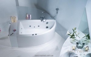 Ванна акрилова кутова PoolSpa колекція Laura 150х90х63 L PWANW..ZN000000 + ніжки