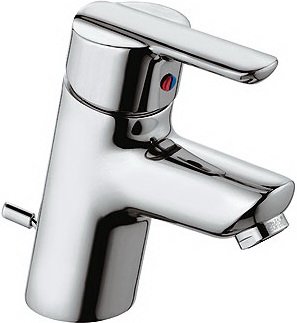 Смеситель для раковины однорычажный с донным клапаном Kludi коллекция Almera хром 333810581