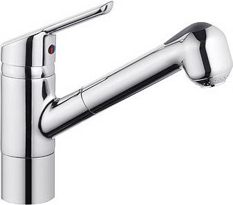 Змішувач для кухні з висувною лійкою Kludi Almera змішувач 337610581