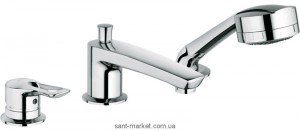 Змішувач одинважільний на борт ванни з душем Kludi колекція MX хром 334460562