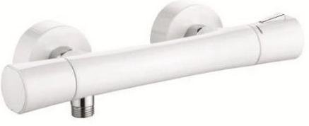 Змішувач для душу настінний двухвентильний з термостатом Kludi колекція Zenta білий 351009138