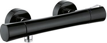 Смеситель для душа настенный двухвентильный с термостатом Kludi коллекция Zenta черный 351008638