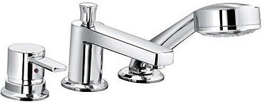 Смеситель однорычажный на борт ванны с душем Kludi коллекция Zenta хром 384460575