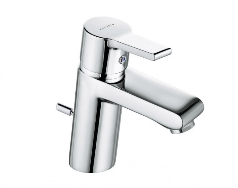 Змішувач для раковини одноважеля з донним клапаном Kludi колекція O-Cean хром 383500575