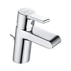 Змішувач для раковини одноважеля з донним клапаном каскадний Kludi O-Cean хром 383400575