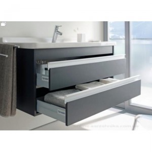 Тумба под раковину DURAVIT Ketho подвесная 80х45.5х48 графит матовый 6647-49