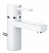 Змішувач для раковини одноважеля з донним клапаном Kludi колекція Zenta XL білий 382609175