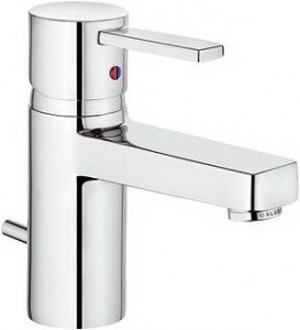 Смеситель для раковины однорычажный с донным клапаном Kludi коллекция Zenta хром 382500575