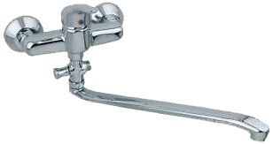 Змішувач одинважільний з довгим виливом KFA колекція Ferryt Bath Mixer хром 548-755-00