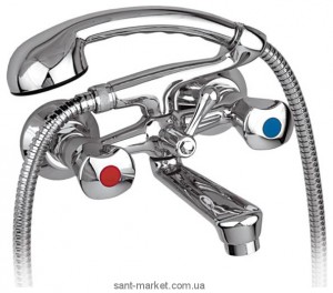 Смеситель двухвентильный для ванны с душем KFA коллекция Ceramik хром 334-115-00